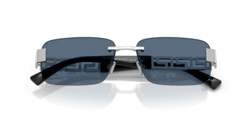 VERSACE VE2298 - 100180 - 58 Sonnenbrillen Silber Rechteck