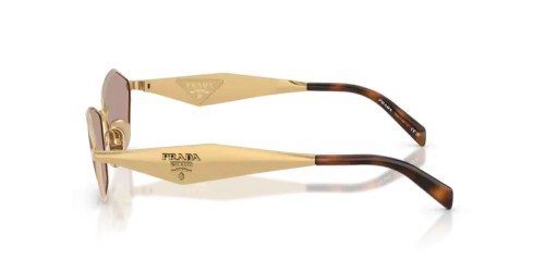 PRADA PR D50S - 5AK20I - 57 Sonnenbrillen Gold Unregelmäßig