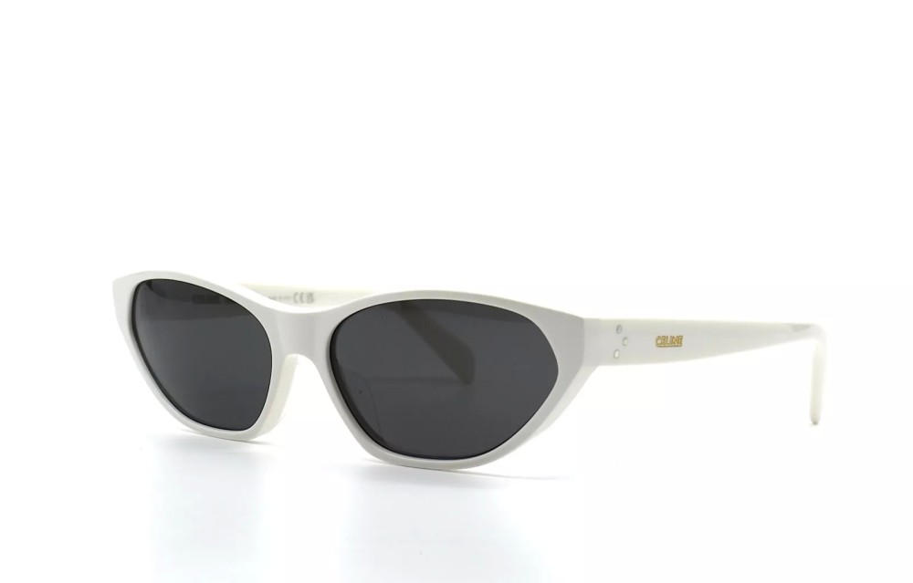 Celine CL40251U - 25A - 57 Sonnenbrillen Weiß Cat Eye