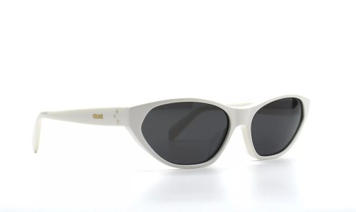 Celine CL40251U - 25A - 57 Sonnenbrillen Weiß Cat Eye