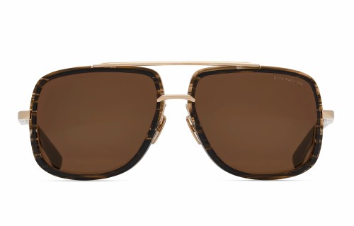 Dita MACH ONE DRX-2030 TITANIUM - Y - 59 Sonnenbrillen Weißgold - Gebranntes Holz Pilot (Aviator)