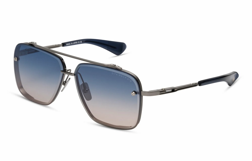 Dita MACH SIX//TITANIUM DTS121 - 08 - 62 Sonnenbrillen Antiksilber - Rohes Titan Pilot (Aviator)