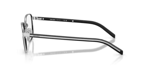 PRADA PR D50V - 1BC1O1 - 50 Brillenfassungen Silber / Schwarz Phantos