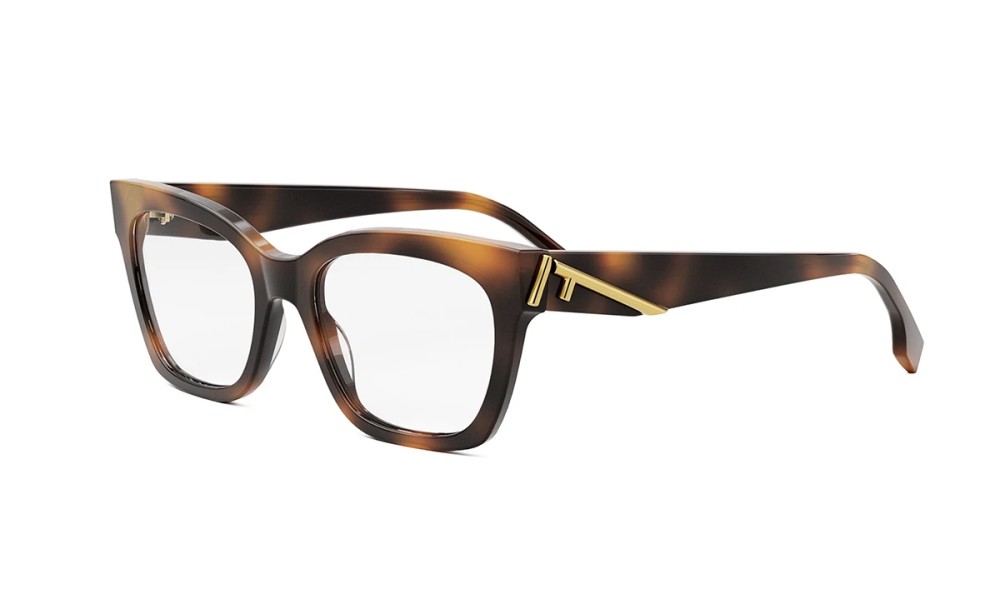 Fendi FE50073I - 053 - 52 Brillenfassungen Havanna Eckig