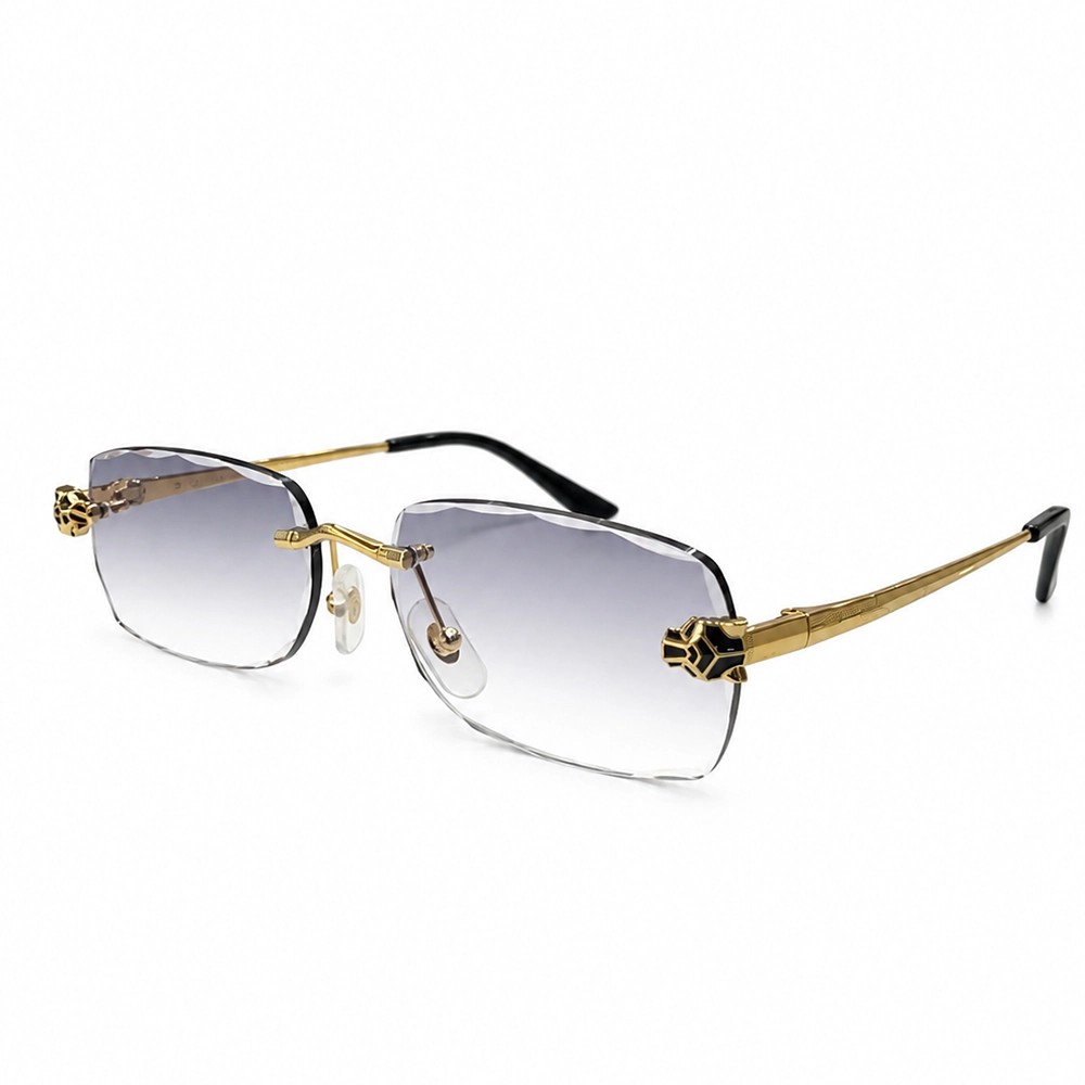 Cartier CT0418O with Diamond Cut Lenses Style - 001 - 58 - LIMITED EDITION Sonnenbrillen Gold Rechteck