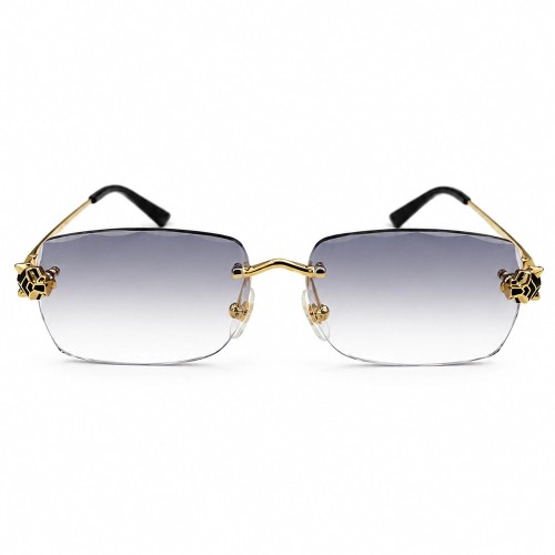 Cartier CT0418O with Diamond Cut Lenses Style - 001 - 58 - LIMITED EDITION Sonnenbrillen Gold Rechteck