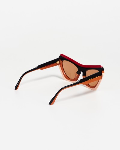 Marni P1N Marni Devil's Pool Striped - 56 Sonnenbrillen Gemustert Cat Eye