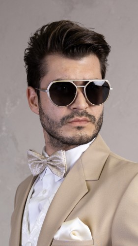 Bvlgari BV40019U OCTO - 17D - 56 Sonnenbrillen Silber Pilot (Aviator)
