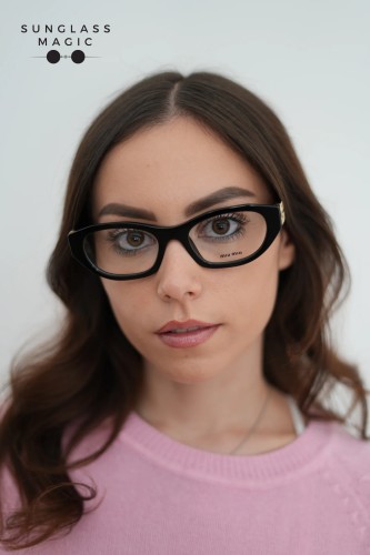 MIU MIU MU 03WV - ​16K1O1 - ​53 Brillenfassungen Schwarz Oval