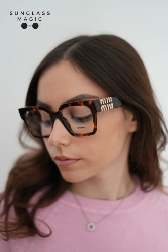 MIU MIU MU 04UV - ​VAU1O1 - ​52 Brillenfassungen Havanna Eckig