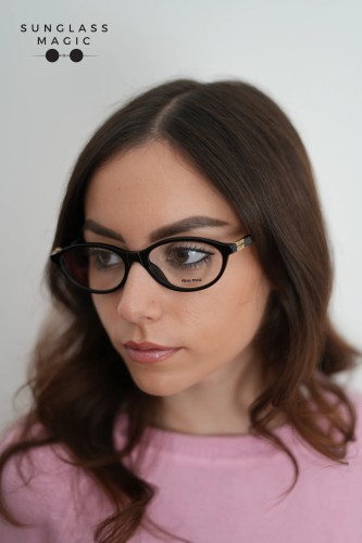 MIU MIU MU 09XV - ​16K1O1 - ​53 Brillenfassungen Schwarz Oval