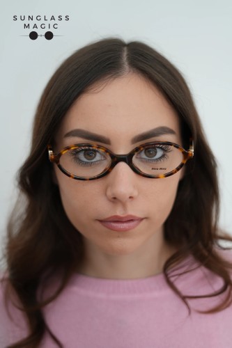 MIU MIU MU 01XV - 19P1O1 - 50 Brillenfassungen Havanna Oval
