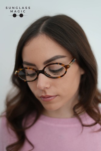 MIU MIU MU 01XV - 19P1O1 - 50 Brillenfassungen Havanna Oval