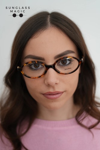 MIU MIU MU 01XV - VAU1O1 - 50 Brillenfassungen Havanna Oval