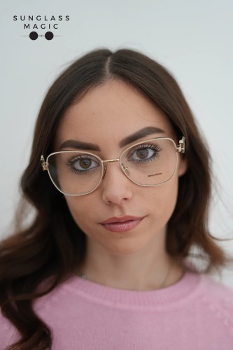 MIU MIU MU 50XV - ​14M1O1 - ​56 Brillenfassungen Gold Schmetterling