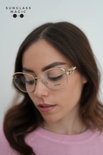 MIU MIU MU 50XV - ​14M1O1 - ​56 Brillenfassungen Gold Schmetterling