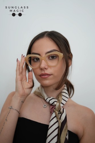 Off-White OERJ043 - 1700 - 51 Brillenfassungen Beige Cat Eye
