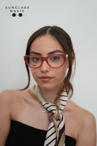 Fendi FE50099I - 069 - 53 Brillenfassungen Rosa Cat Eye