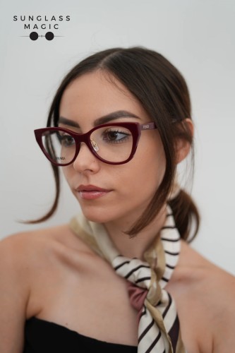 Fendi FE50120F - 069 - 54 Brillenfassungen Rot Cat Eye