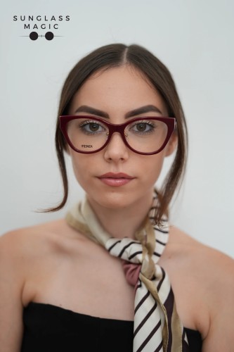 Fendi FE50120F - 069 - 54 Brillenfassungen Rot Cat Eye