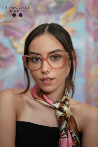 Celine CL50146F - 074 - 53 Brillenfassungen Rosa Eckig