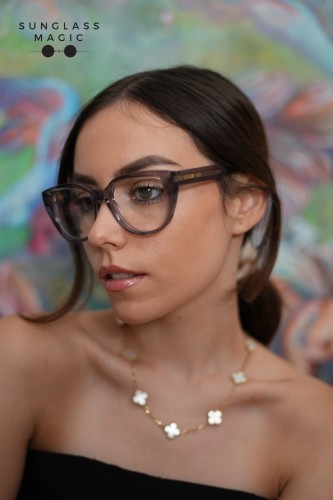 Dior DIORPRISMEO B1I - 4500 - 52 Brillenfassungen Grau Schmetterling