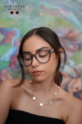 Dior DIORPRISMEO B1I - 4500 - 52 Brillenfassungen Grau Schmetterling