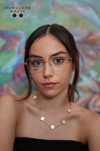 Fendi FE50107F - 030 - 53 Brillenfassungen Eckig