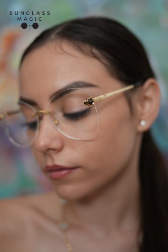 Cartier CT0418O - 001 - 58 Brillenfassungen Gold Kissenform (Abgerundet)