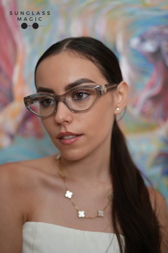 Philipp Plein VPP069S QUEEN - 03GU - 55 Brillenfassungen Cat Eye
