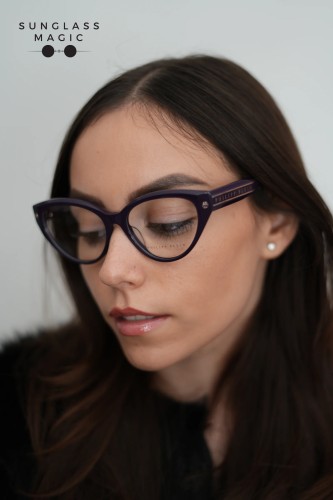 Philipp Plein VPP052 CATEYES - 09NU - 54 Brillenfassungen Lila Cat Eye