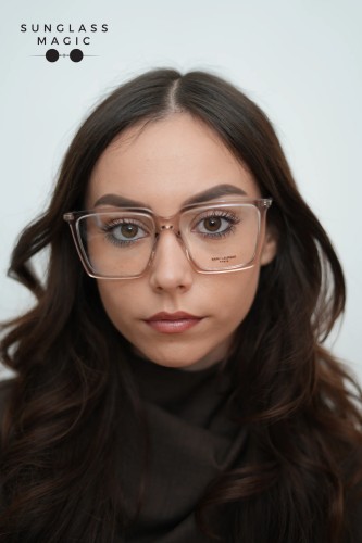 Saint Laurent SL474 OPT - 003 - 56 Brillenfassungen Rosa Eckig