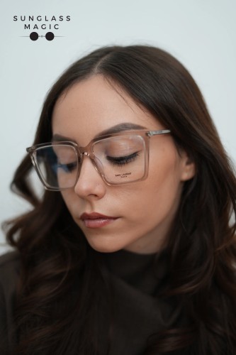 Saint Laurent SL474 OPT - 003 - 56 Brillenfassungen Rosa Eckig