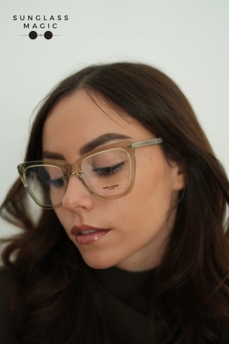 Saint Laurent SL548 SLIM OPT - 005 - 55 Brillenfassungen Transparent Eckig