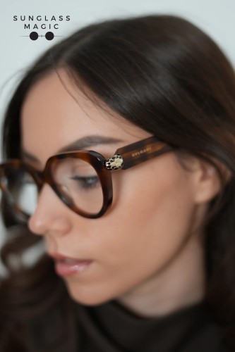 Bvlgari BV50003I - 053 - 51 Brillenfassungen Havanna Kissenform (Abgerundet)
