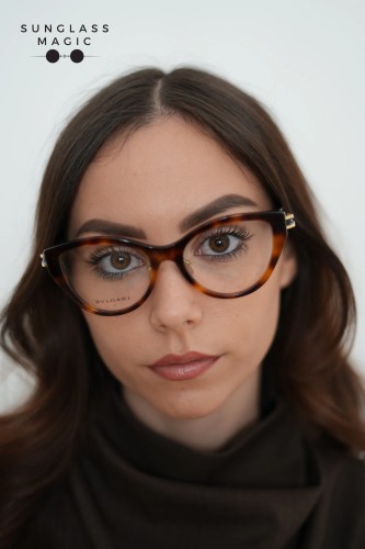 Bvlgari BV50045F B ZERO1 - 053 - 54 Brillenfassungen Havanna Cat Eye