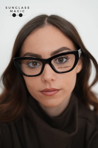 DOLCE & GABBANA DG3412 - ​501 - ​53 Brillenfassungen Schwarz Cat Eye