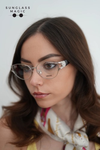 VERSACE VE1309 - 1001 - 54 Brillenfassungen Silber Cat Eye