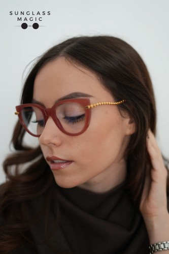 Bvlgari BV50001I - 047 - 51 Brillenfassungen Rosa Kissenform (Abgerundet)