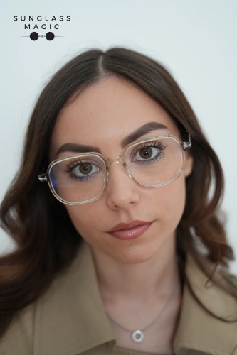 Tom Ford TF5911-B ECO - 093 - 53 - MIT BLAU-VIOLETTEM LICHTFILTER-GLÄSERN Brillenfassungen Eckig