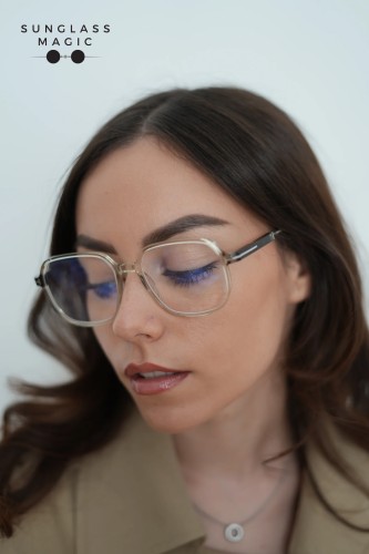 Tom Ford TF5911-B ECO - 093 - 53 - MIT BLAU-VIOLETTEM LICHTFILTER-GLÄSERN Brillenfassungen Eckig