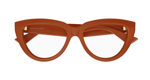 Bottega Veneta BV1259O - 004 - 54 Brillenfassungen Orange Kissenform (Abgerundet)