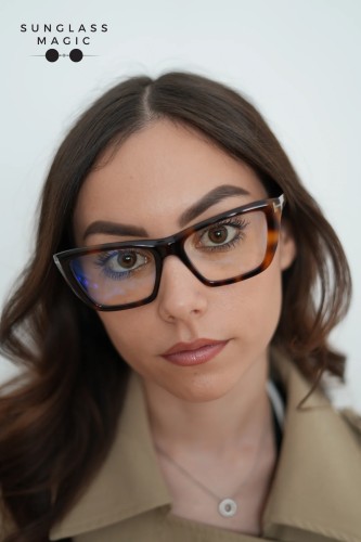 Tom Ford TF6047-B - 053 - 54 - MIT BLAU-VIOLETTEM LICHTFILTER-GLÄSERN Brillenfassungen Havana