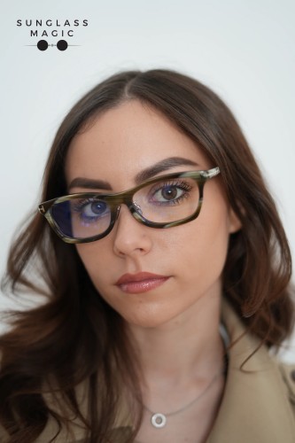 Tom Ford TF6074-D-B ECO - 062 - 53 - MIT BLAU-VIOLETTEM LICHTFILTER-GLÄSERN Brillenfassungen Eckig