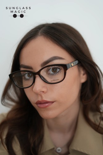 Gucci GG0639OA - 002 - 53 Brillenfassungen Havanna Eckig