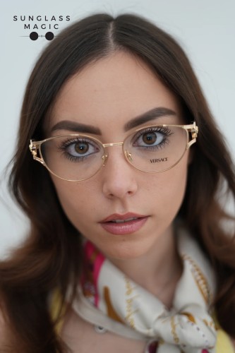 VERSACE VE1309 - 1002 - 54 Brillenfassungen Gold Cat Eye