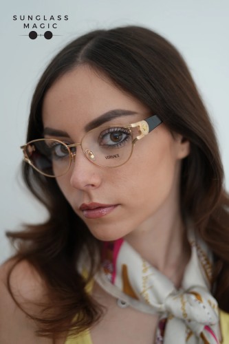 VERSACE VE1309 - 1002 - 54 Brillenfassungen Gold Cat Eye