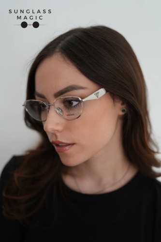 PRADA PR D52V - 1BC1O1 - 54 Brillenfassungen Silber