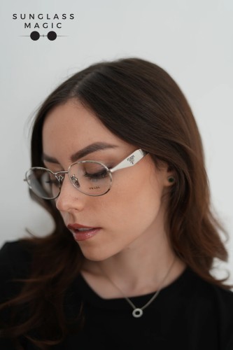 PRADA PR D53VD - 1BC1O1 - 54 Brillenfassungen Silber Oval