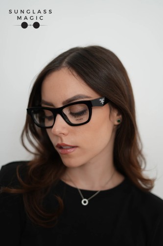 PRADA PR B01V - ​16K1O1 - ​54 Brillenfassungen Schwarz Eckig